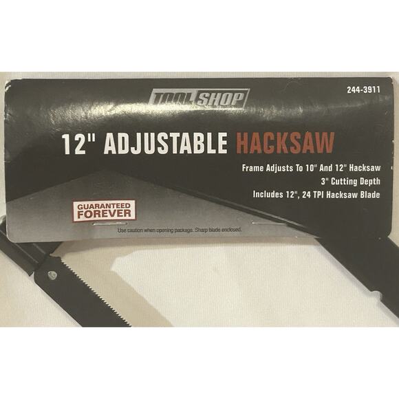 NIB Tool Shop 12" Adjustable Hacksaw - Picture 3 of 6